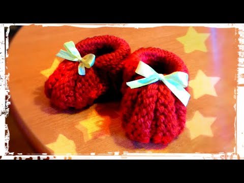 how to knit baby booties on a round loom